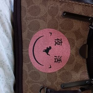 Coach Brown and Pink Tote Bag